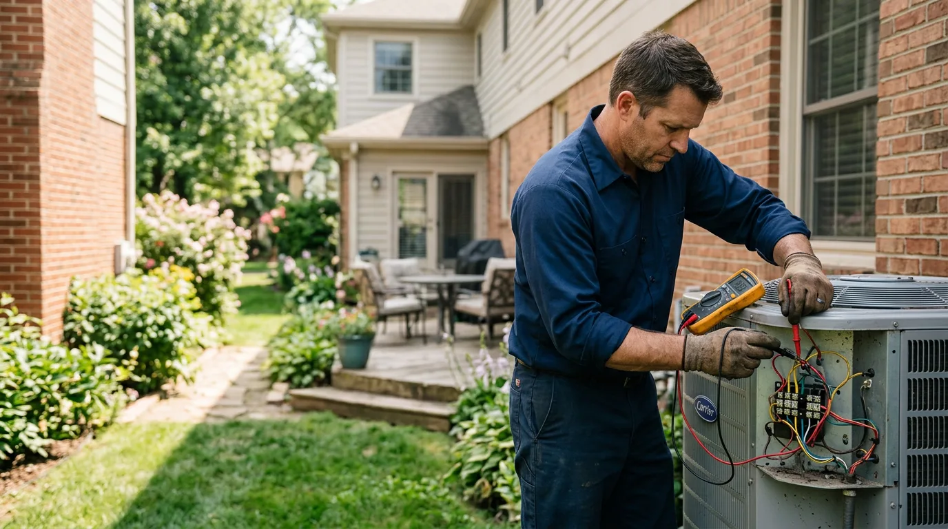 HVAC technician working near Clearfield, UT